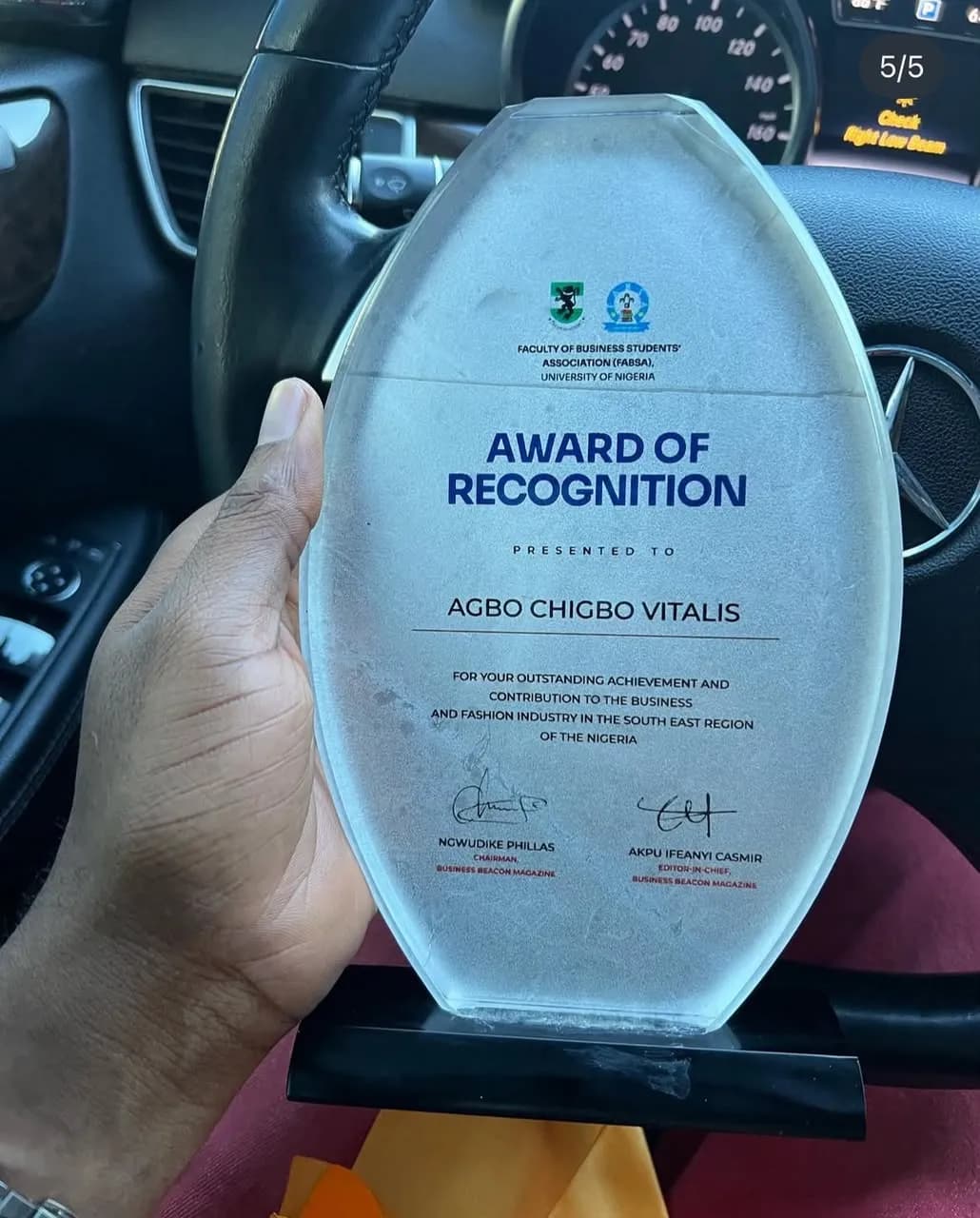 FABSA Award of Recognition